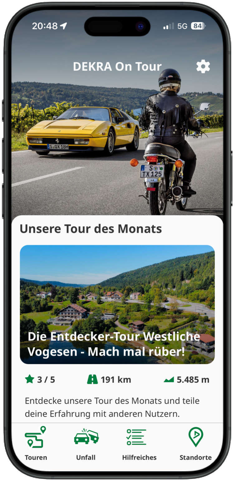 DEKRA On Tour App Screenshot