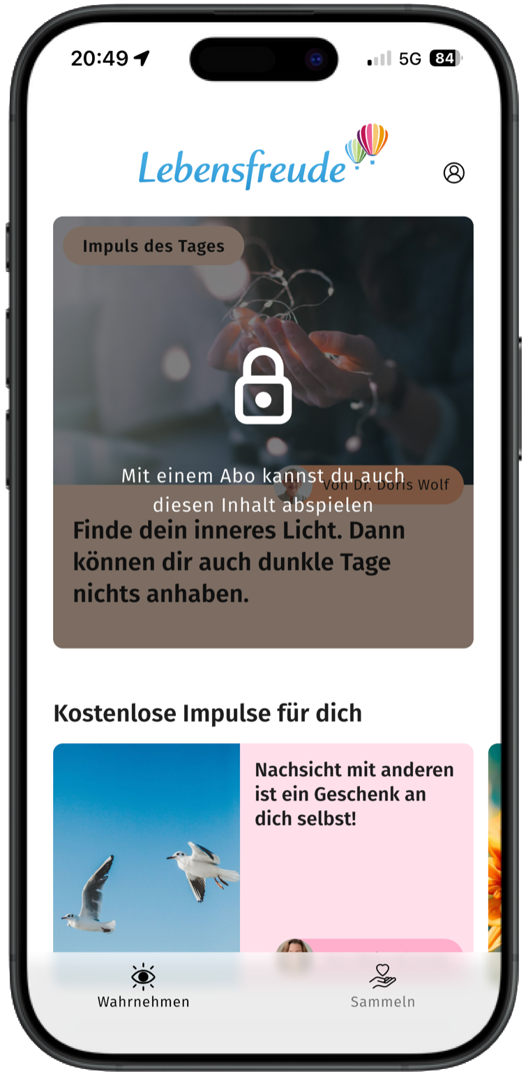 Lebensfreude App Screenshot